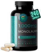 Eleva Nutrition Monolaurin 1000mg Capsules with BioPerine - 240 Count