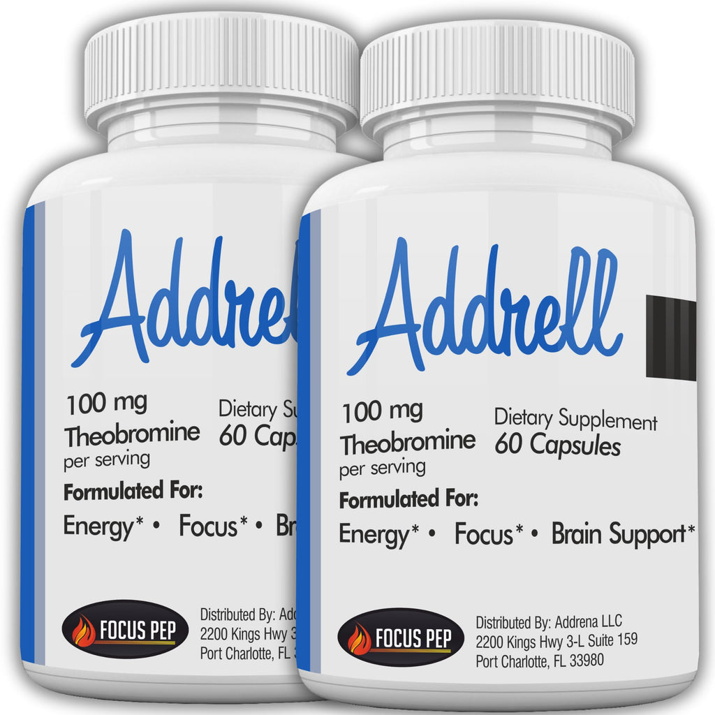 Focus Pep Addrell Natural Nootropic Energy Capsules - 120 Capsules