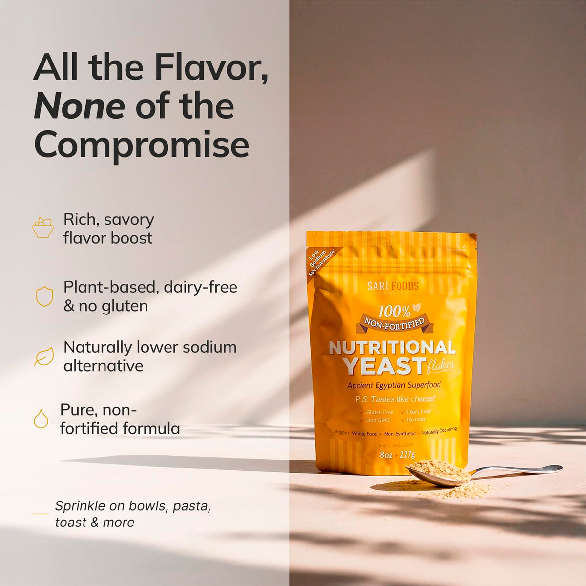 Sari Foods Nutritional Yeast Flakes - 8 oz - image 6