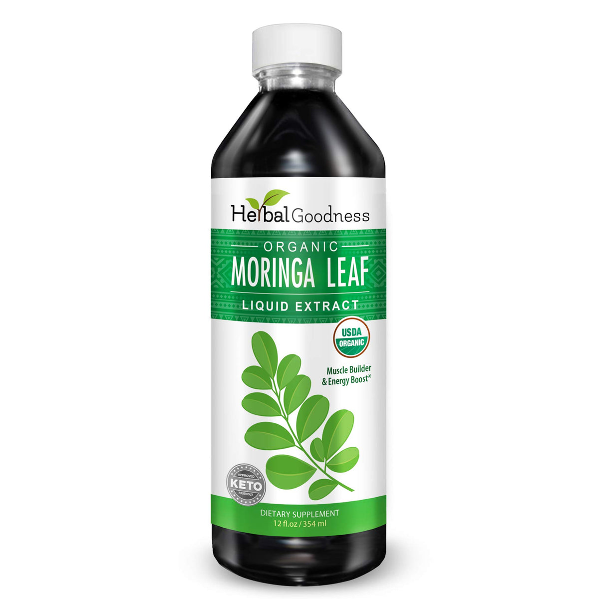 Herbal Papaya Organic Moringa Leaf Extract Liquid - 12 Fl Oz