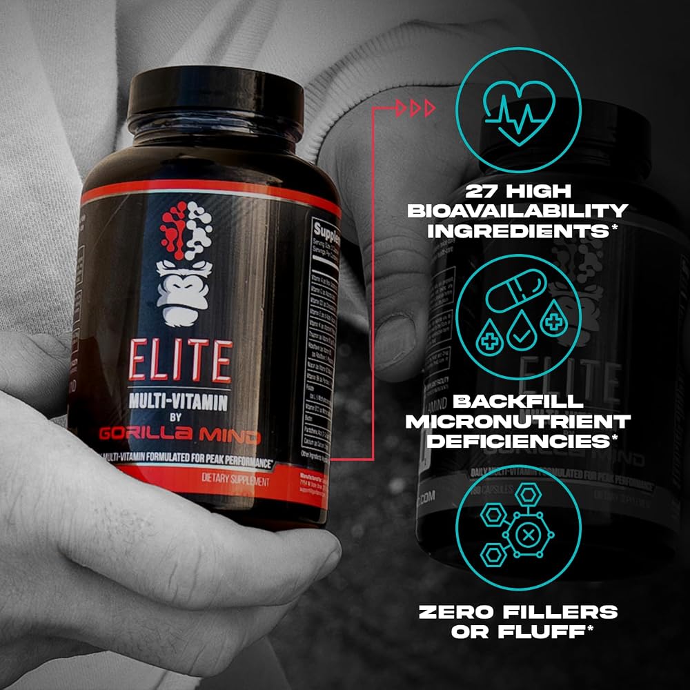 Gorilla Mind Elite Daily Multi-Vitamin - 180 Capsules - image 5