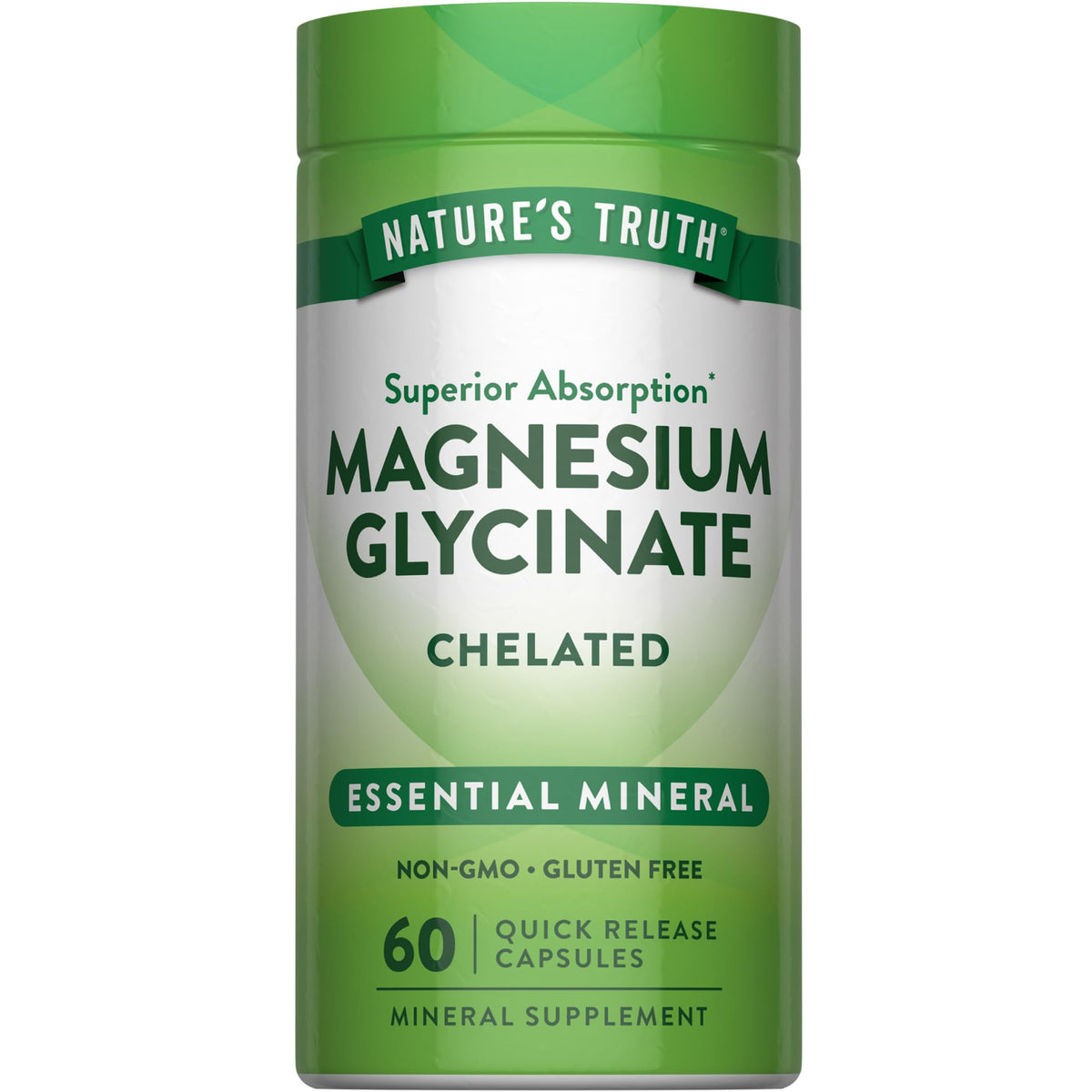 Nature's Truth Magnesium Glycinate 200mg - 60 Capsules