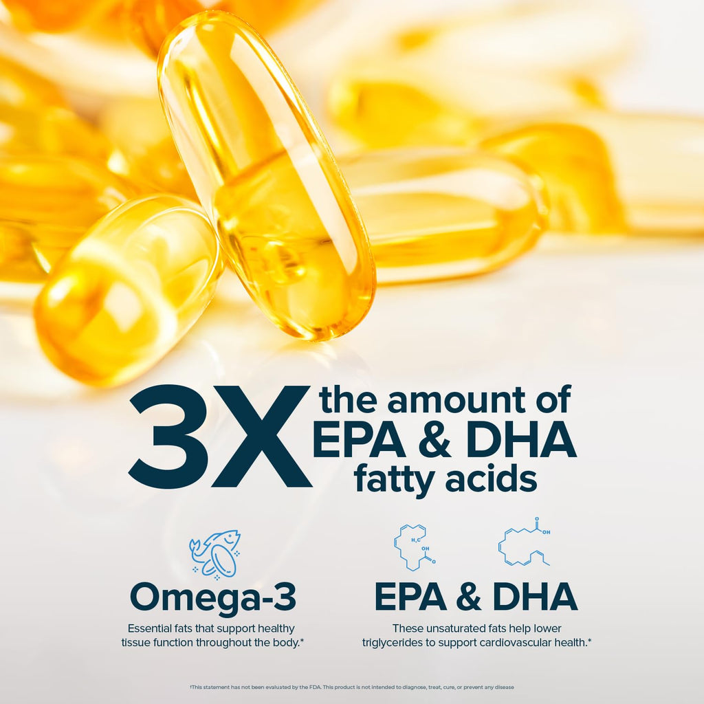 Nature's Lab Triple Strength Omega-3 Fish Oil - 180 Softgels - image 3