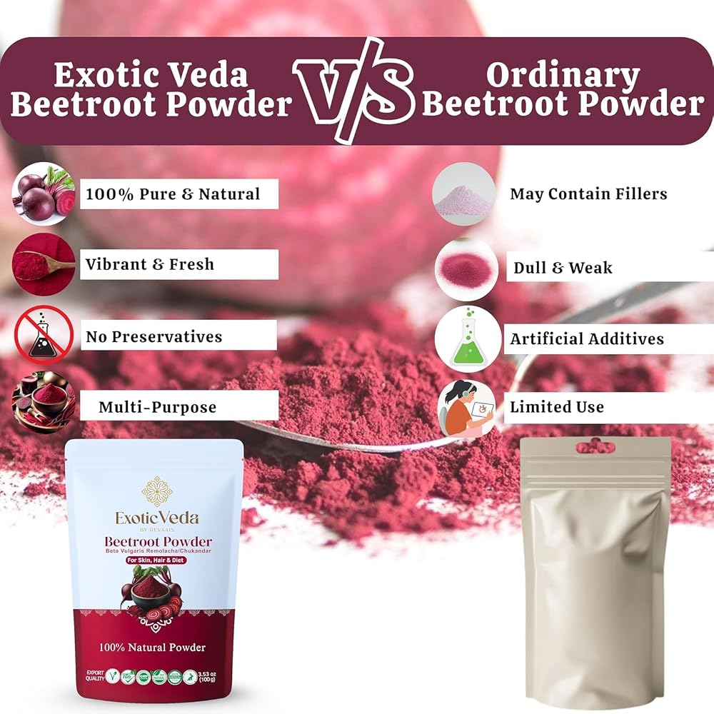 Exotic Veda Organic Beetroot Powder - 100g - image 5