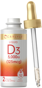 Carlyle Liquid Vitamin D3 5000 IU - 2 fl oz