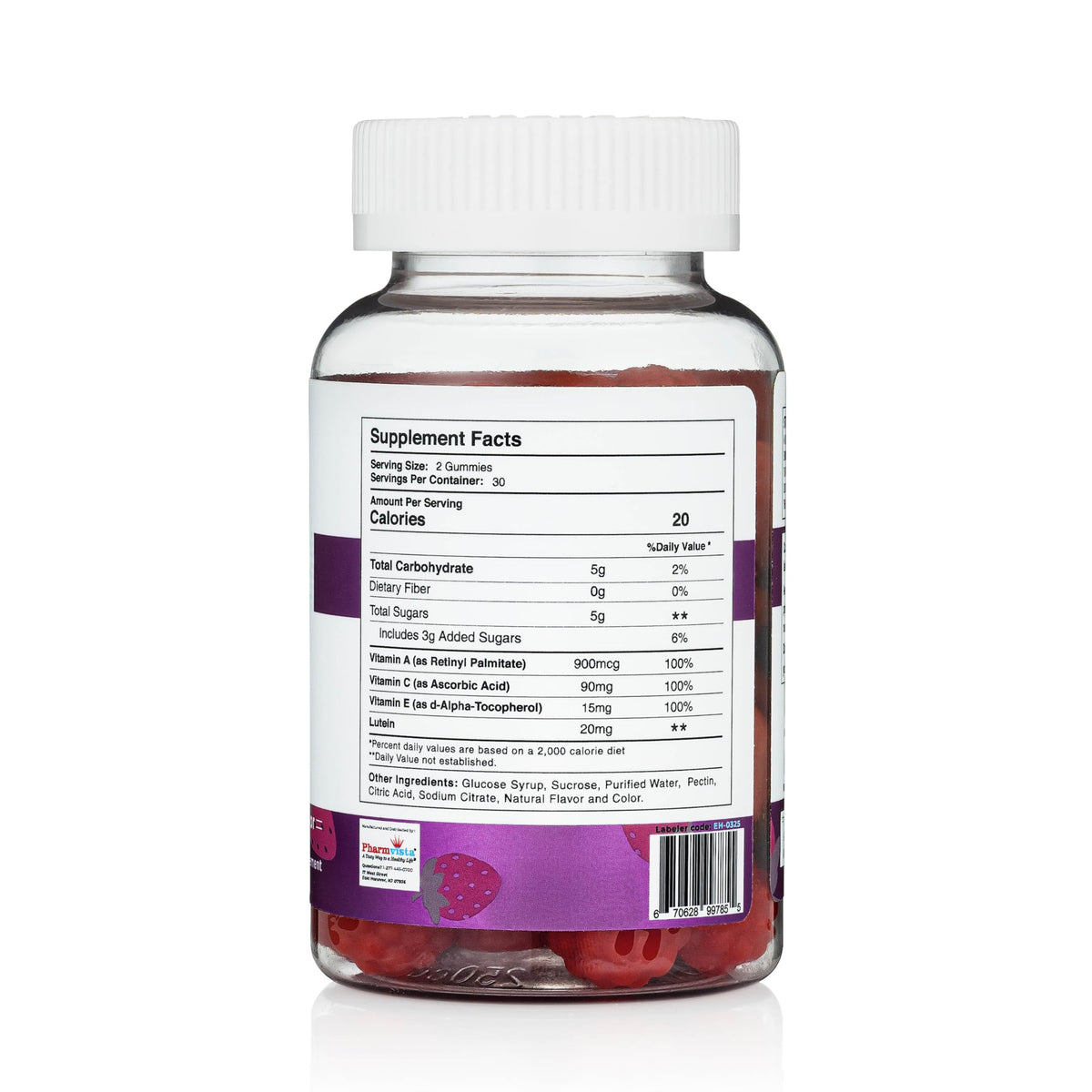 Pharmvista Eye Health Support Gummy with Lutein - 60 Gummies - image 3