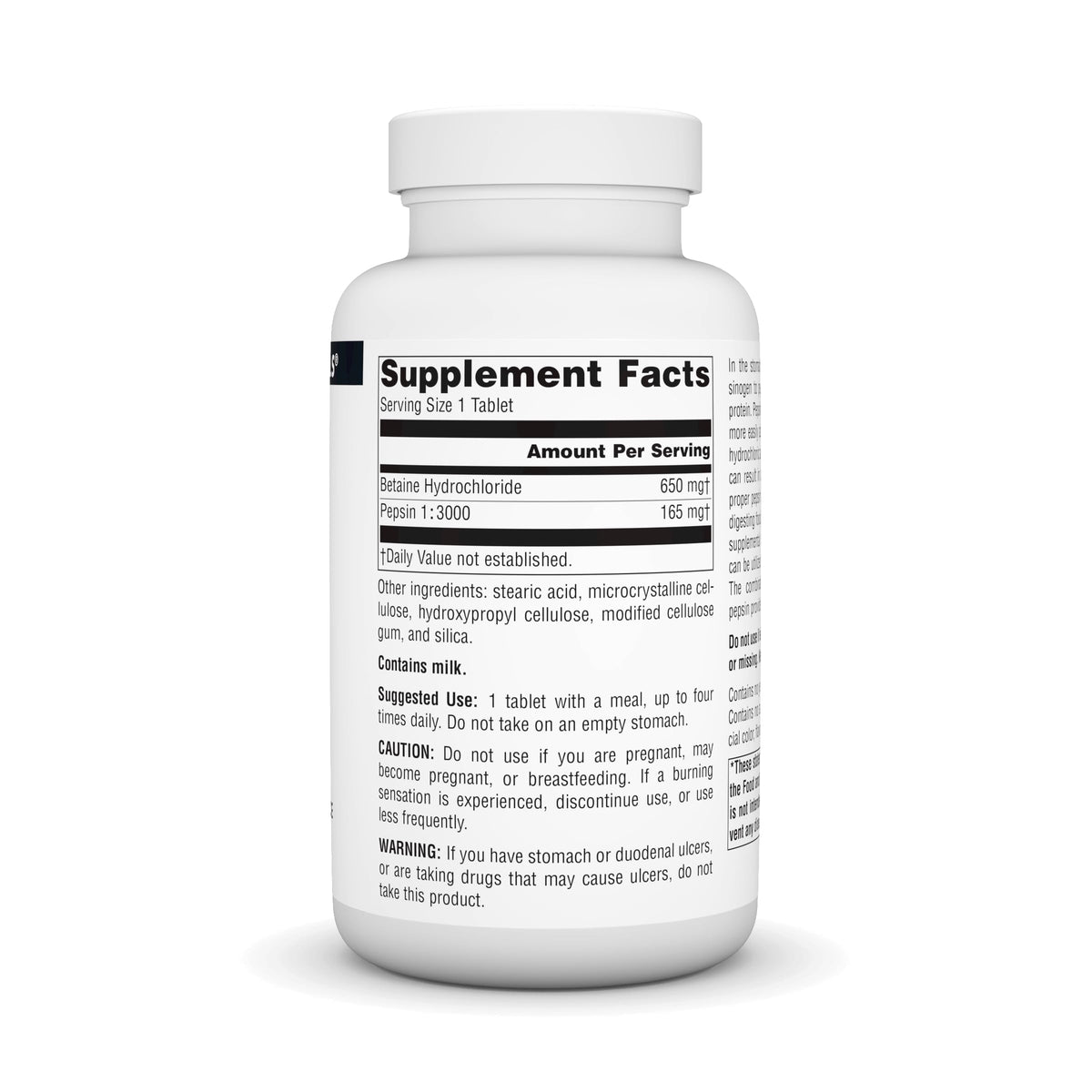 Source Naturals Betaine HCl 650 mg - 180 Tablets - image 2