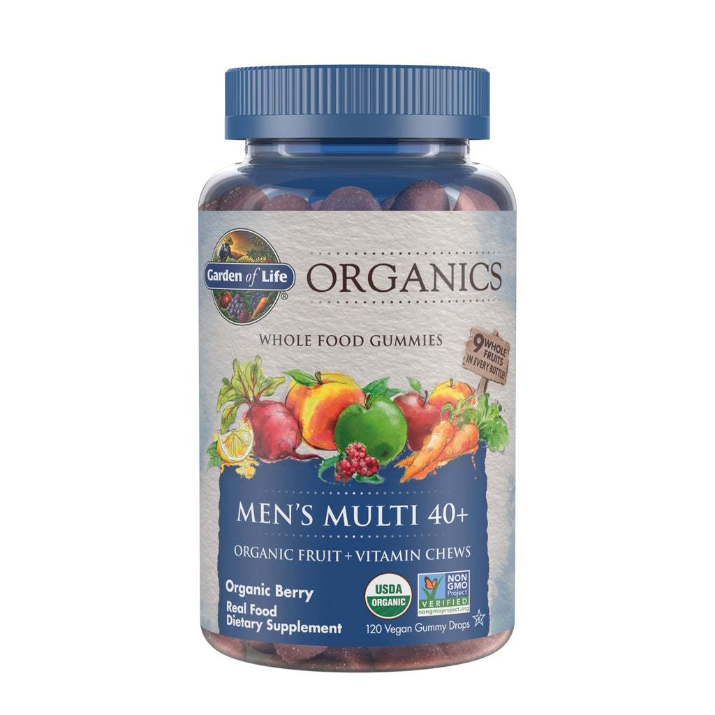 Garden of Life Organics Men 40+ Multivitamin Gummies, Berry - 120 Gummies