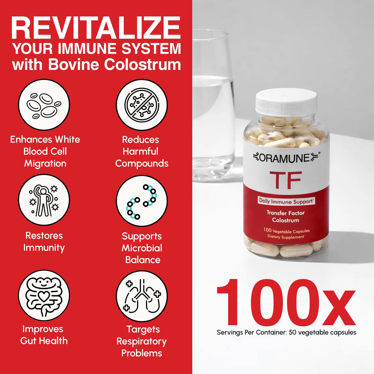Oramune Support Supplement with Transfer Factor and Pure Colostrum