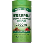 Nature's Truth Berberine with Ceylon Cinnamon Complex - 50 Vegan Capsules