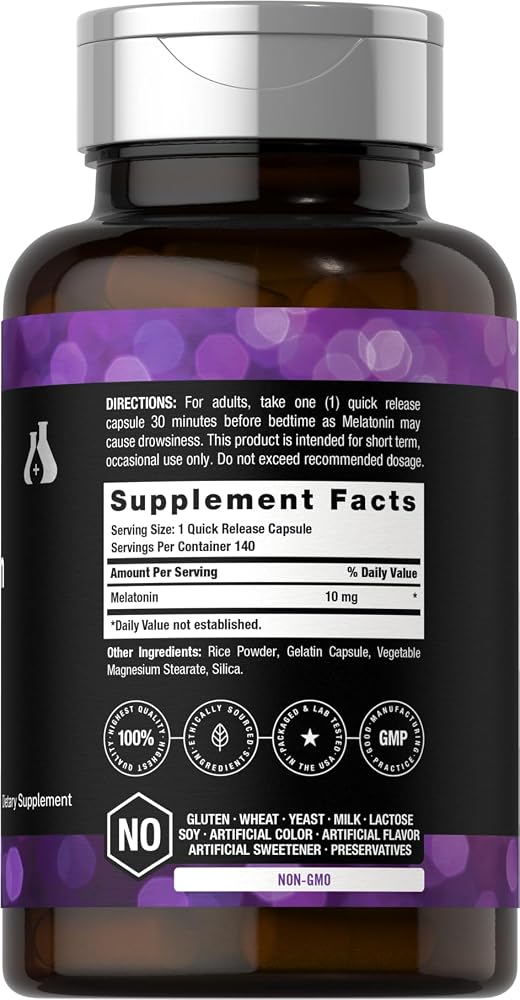 Horbäach Berkshire Labs Melatonin 10mg - 140 Capsules - image 2