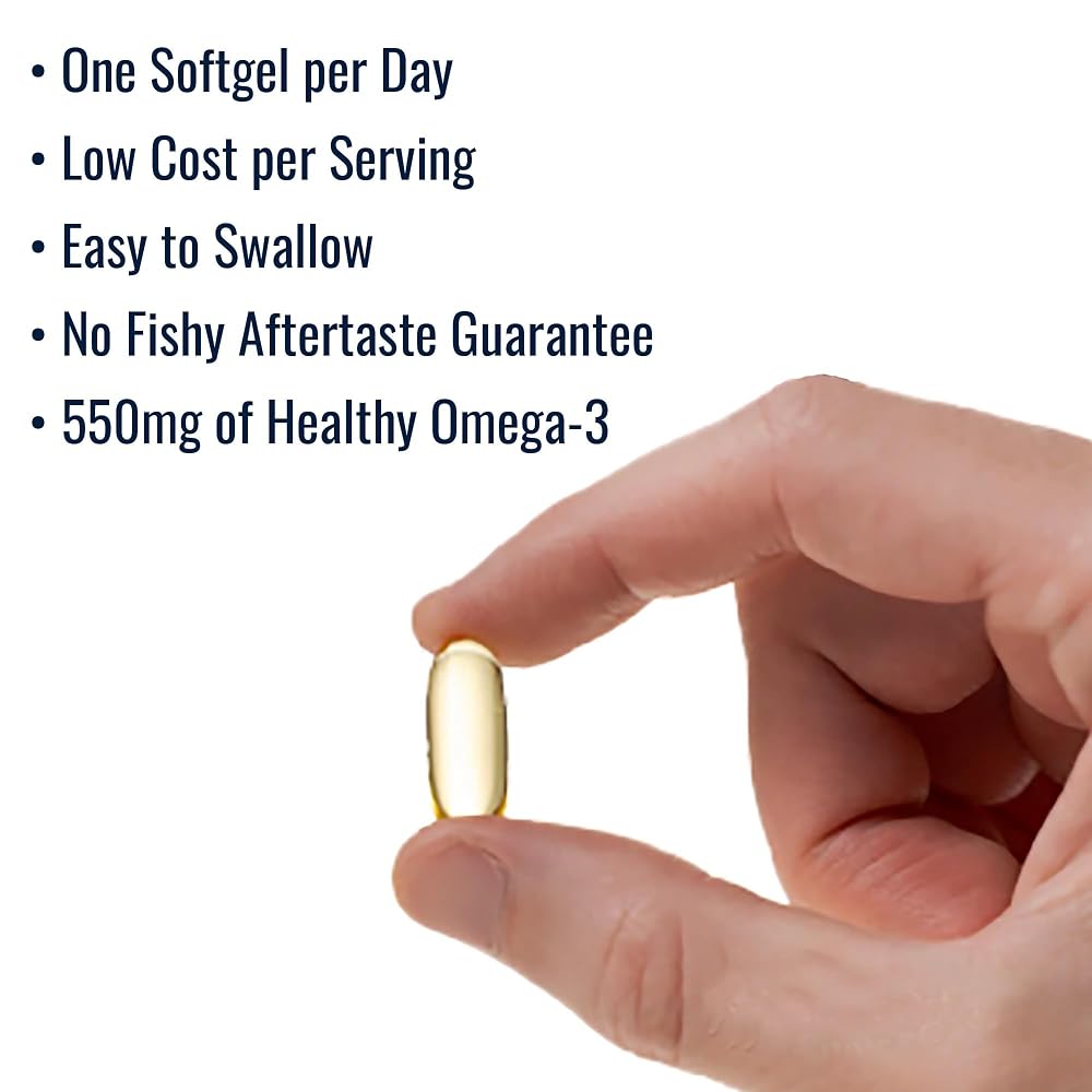 AmerOmega Triglyceride Omega-3 Fish Oil for Heart Health Support