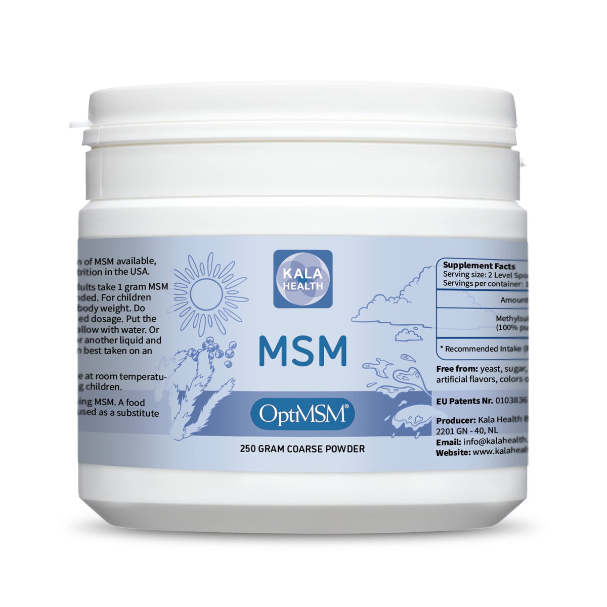 Procapsin MSM Powder Pure OptiMSM Sulfur Crystals - 250 g