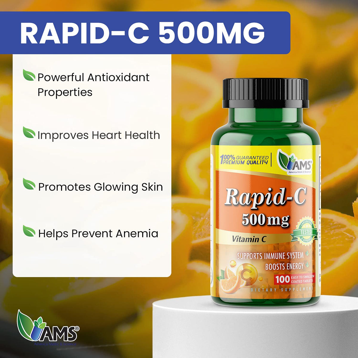 America Medic & Science Rapid-C 500mg Supplement - Vitamin C