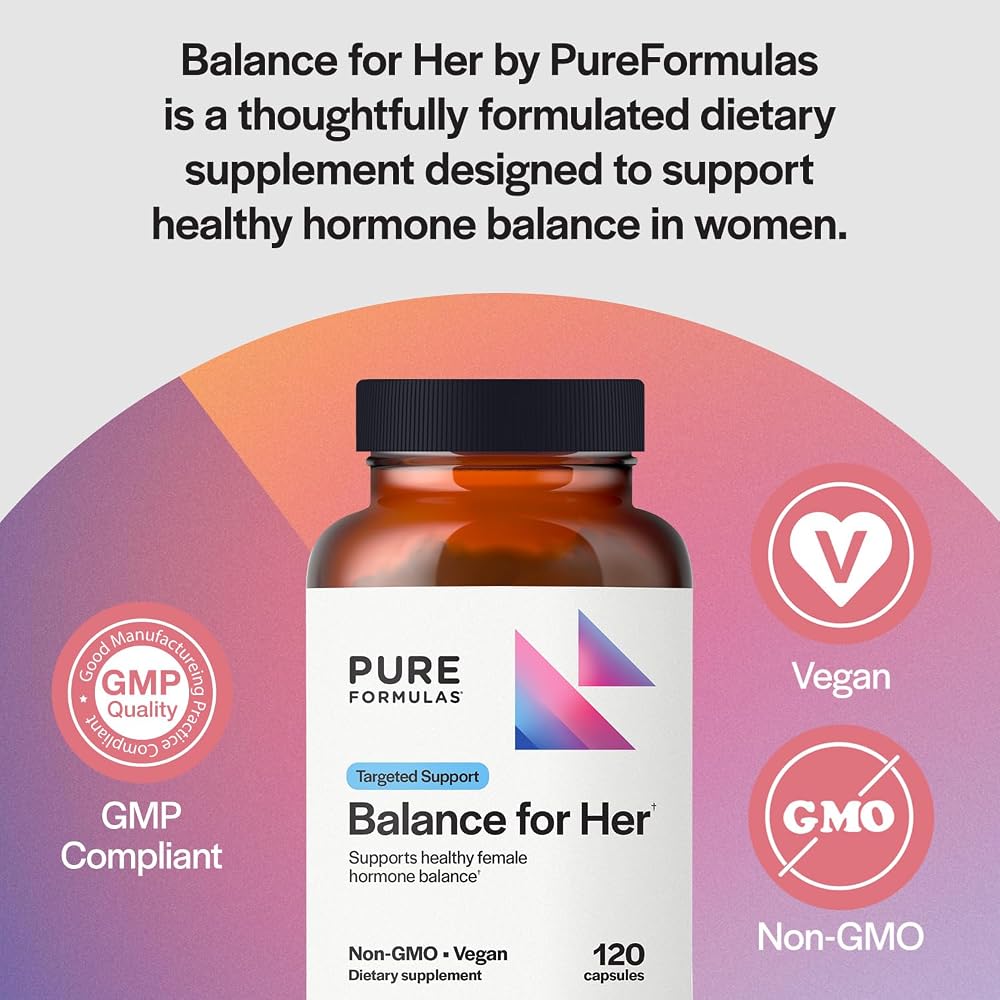 PureFormulas Balance for Her Hormone Support - 120 Capsules - image 3