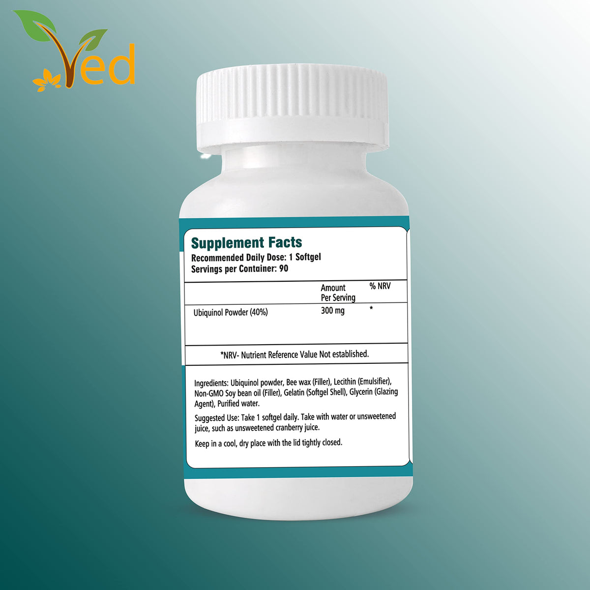 Ved Ubiquinol 300mg CoQ10 - 90 Softgels - image 3