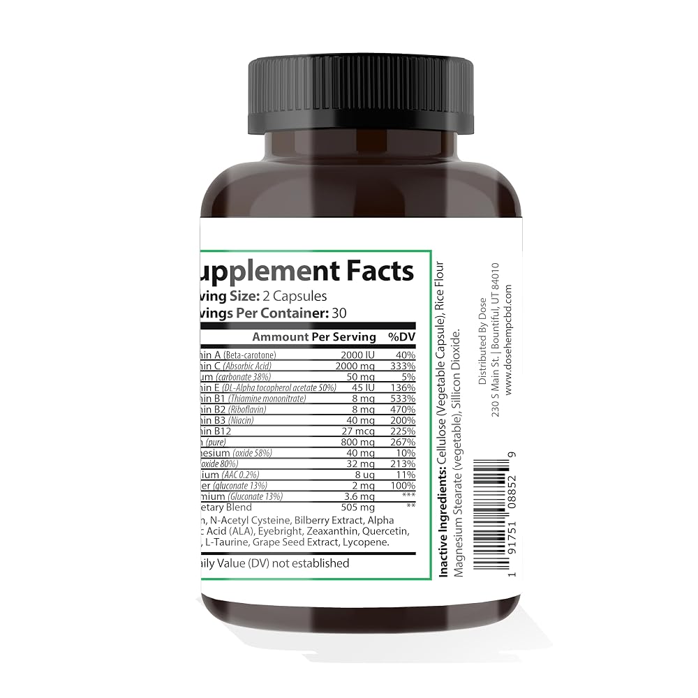 DOSE Eye Health Multivitamin for Daily Wellness - 60 Capsules - image 3