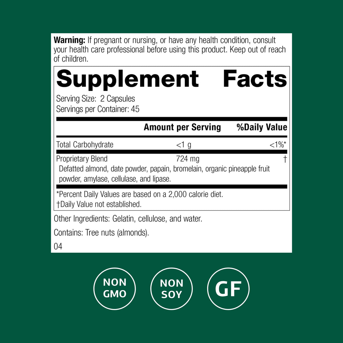 Standard Process Zymex II Digestive Enzyme - 90 Capsules - image 2
