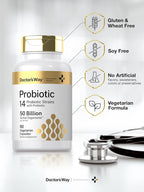 Doctor's Way Probiotic 50 Billion CFU 14 Strains - 90 Capsules - image 5