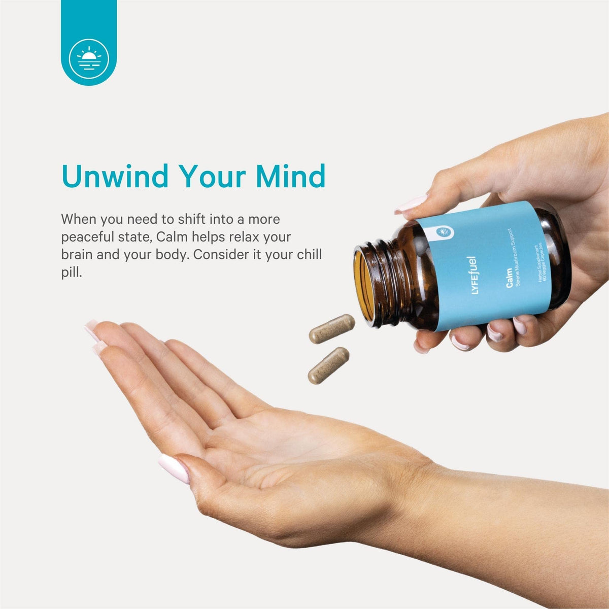 LyfeFuel Adaptogen Blend for Relaxation & Mood Support - 60 Vegan Capsules - image 3