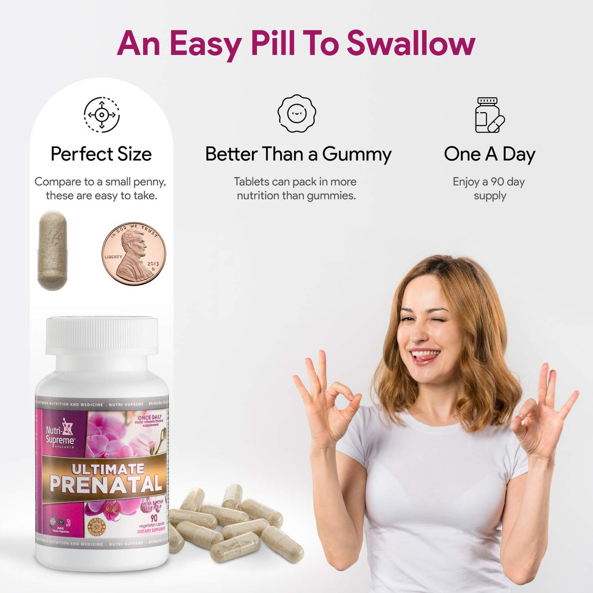 Nutri Supreme Ultimate Prenatal Vitamins - 90 Vegetarian Capsules - image 5