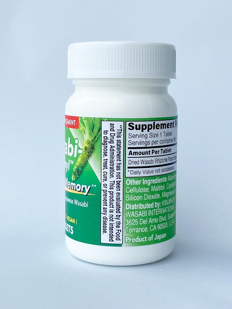 KINJIRUSHI BRAND Wasabi Cognitive Supplement with 6-MSITC - 60 Tablets - image 2