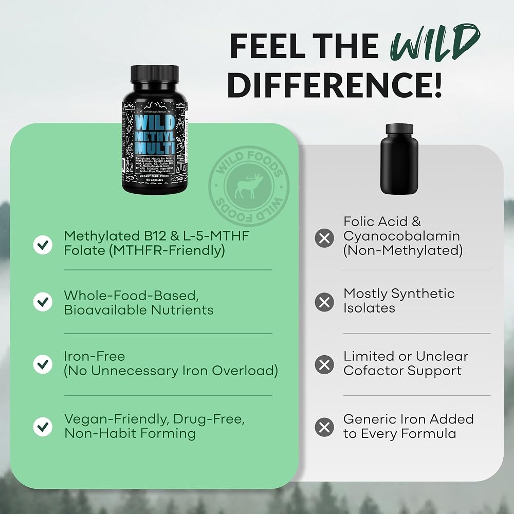 Wild Organic Multivitamin for Men - Daily Whole Food Multivitamin