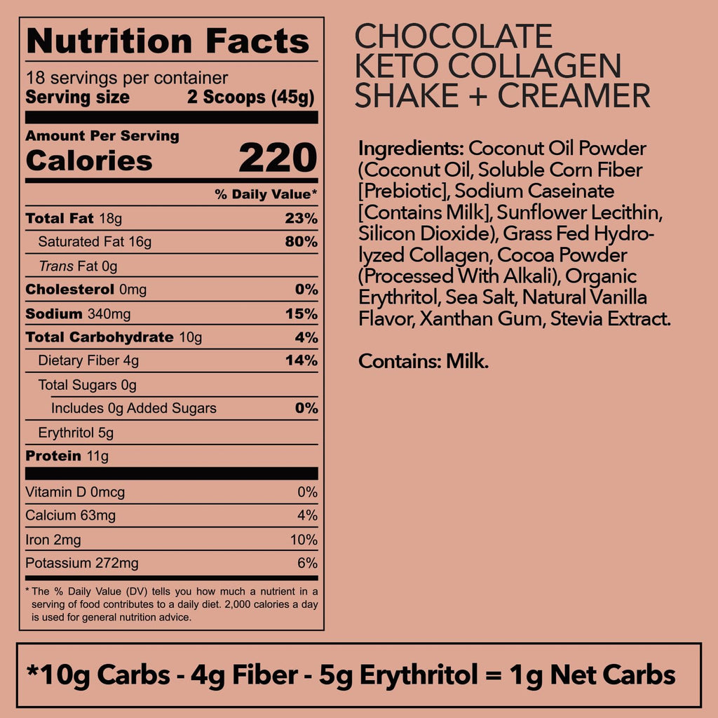Ketologie Keto Collagen Shake Chocolate - 28.5 oz - image 6