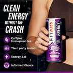 LIFEAID FITAID Energy Zero Sugar Grape Acai 200mg - 24 Pack - image 3