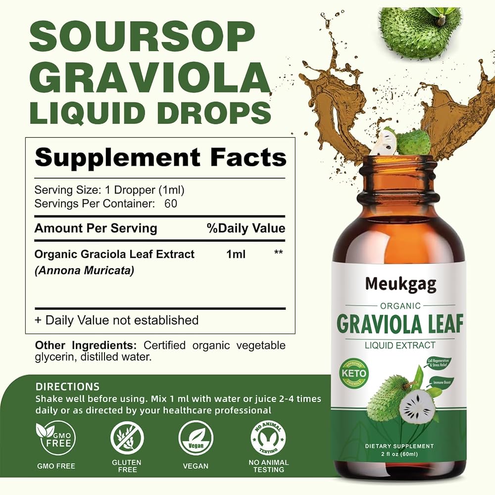 Meukgag Soursop Graviola Leaf Extract Liquid - 60 mL - image 2