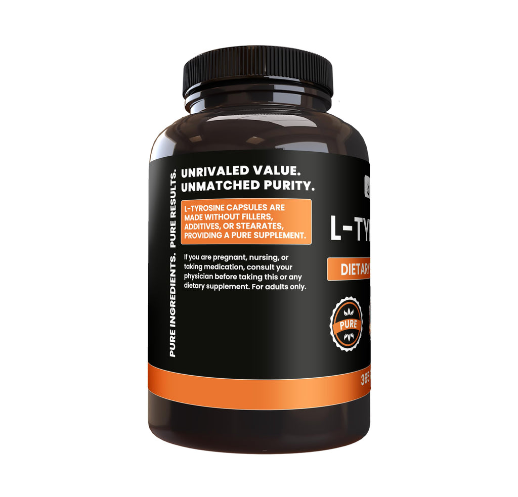 Pure Original Ingredients L-Tyrosine - 365 Capsules - image 3