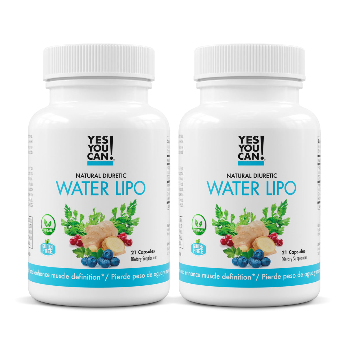 Yes You Can! Water Lipo Pills, Natural Diuretic Cleanse, 21 Capsules