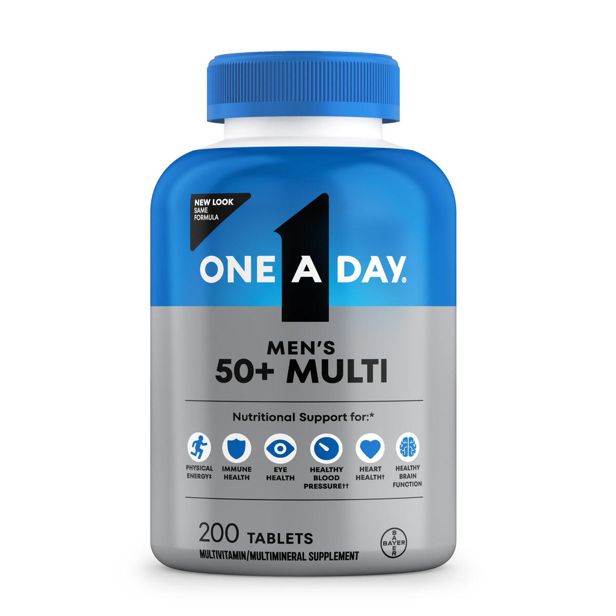 One A Day Men's 50+ Healthy Advantage Multivitamin - 200 Tablets