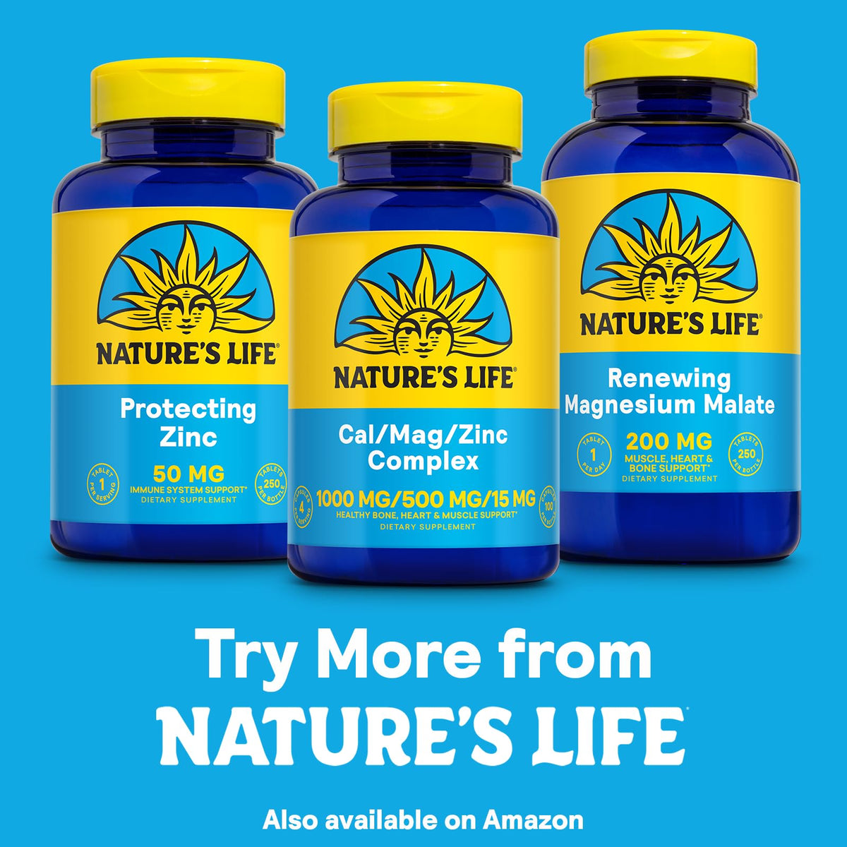 Nature's Life Cal Mag Zinc Complex 1000mg - 100 Capsules - image 6