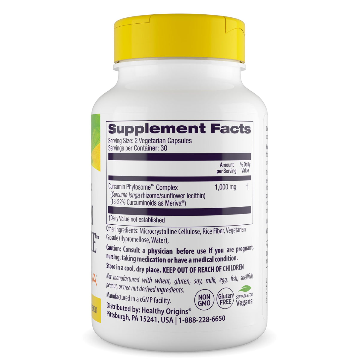 Healthy Origins Curcumin Phytosome Meriva-SF 500 mg - 60 Capsules - image 3