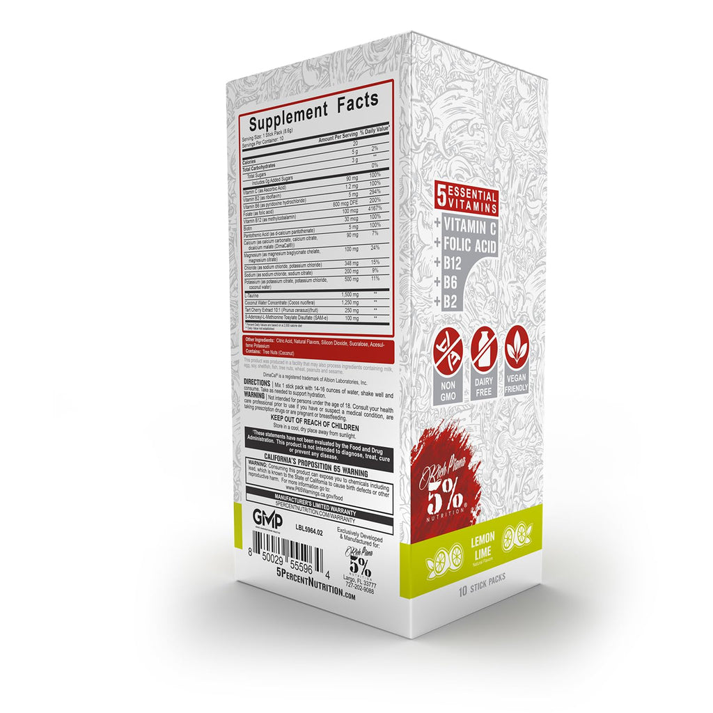 5% Nutrition Hydrate Stick Electrolytes Powder Packets