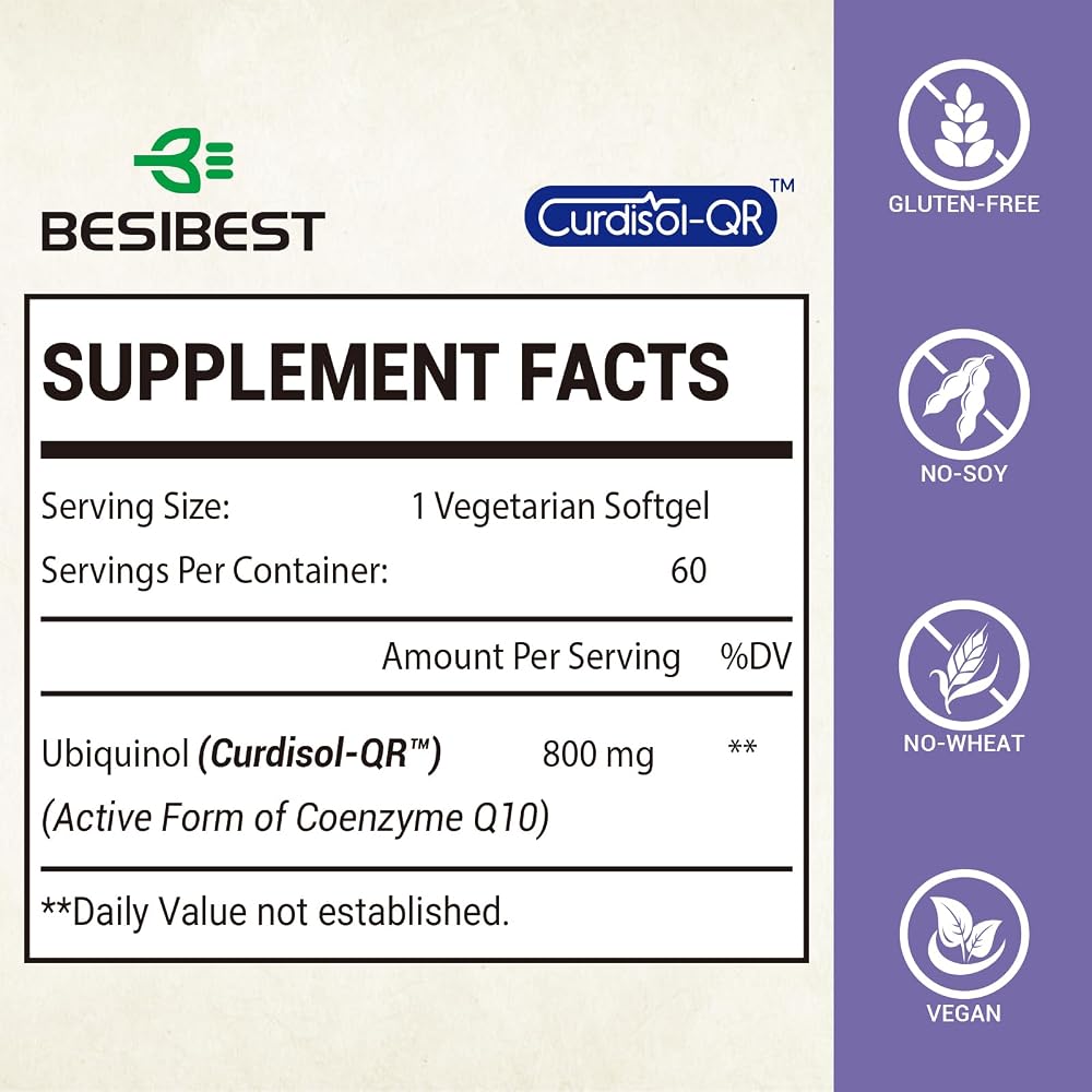 Besibest Liposomal Ubiquinol CoQ10 800 MG Softgel