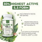 Kanacoufce 1100mg SAM-e (S-Adenosyl-L-Methionine), SAM e Supplement