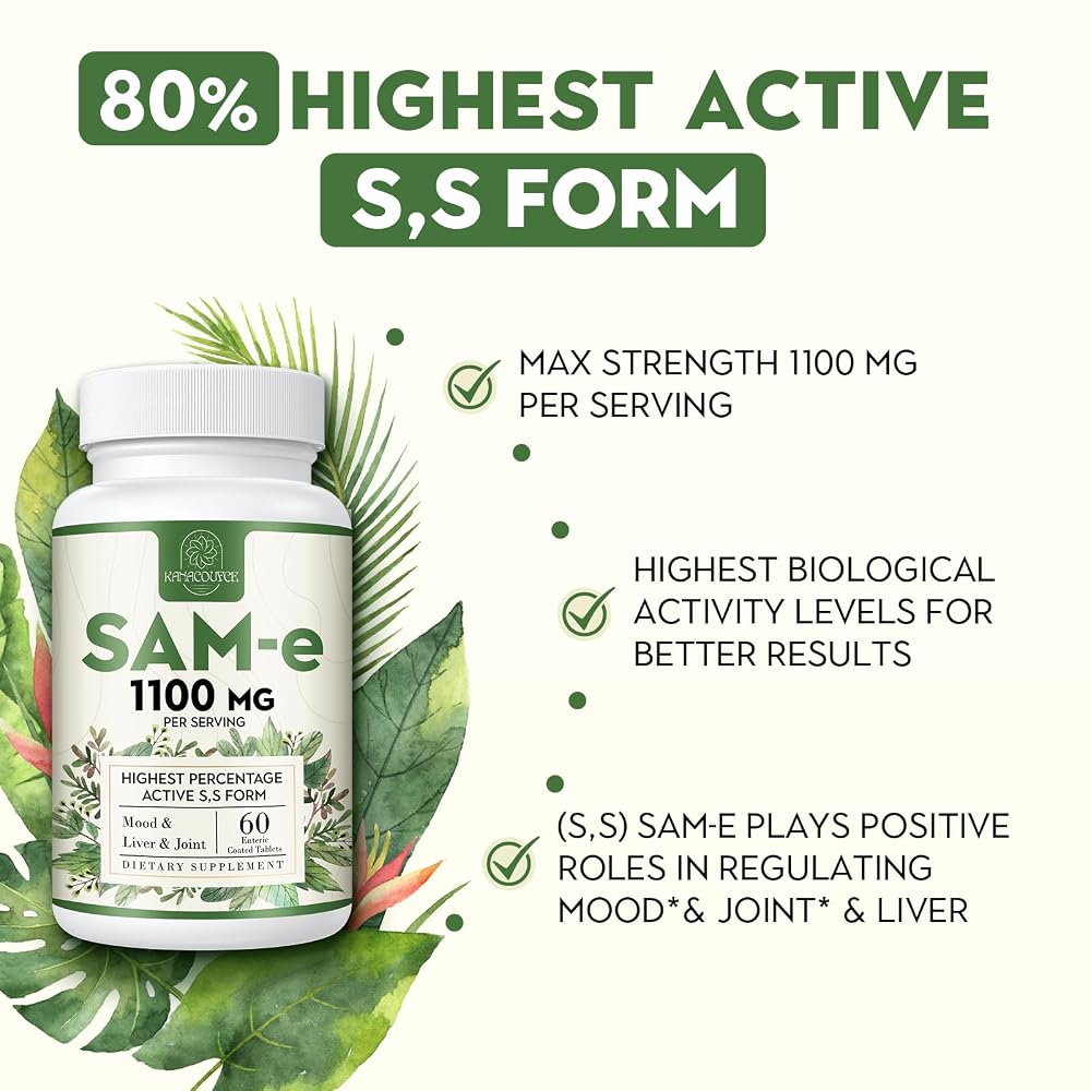 Kanacoufce 1100mg SAM-e (S-Adenosyl-L-Methionine), SAM e Supplement