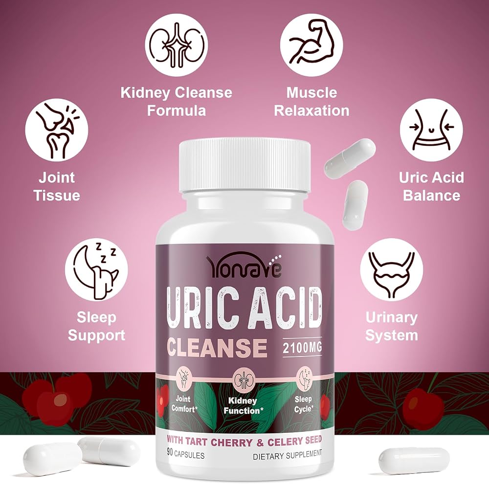 Yonrave Uric Acid Cleanse & Detox with Tart Cherry