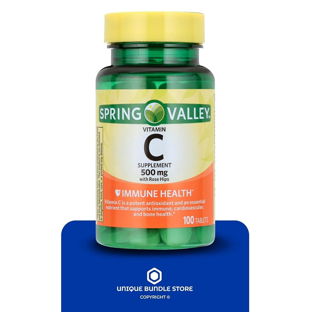 Unique Bundle Store Vitamin C 500MG with Rose HIPS