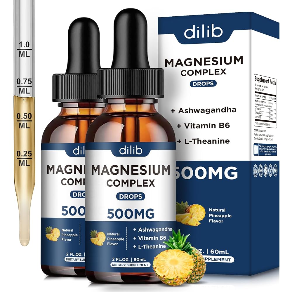 dilib Magnesium Glycinate, Citrate, Malate Liquid Drops-Triple