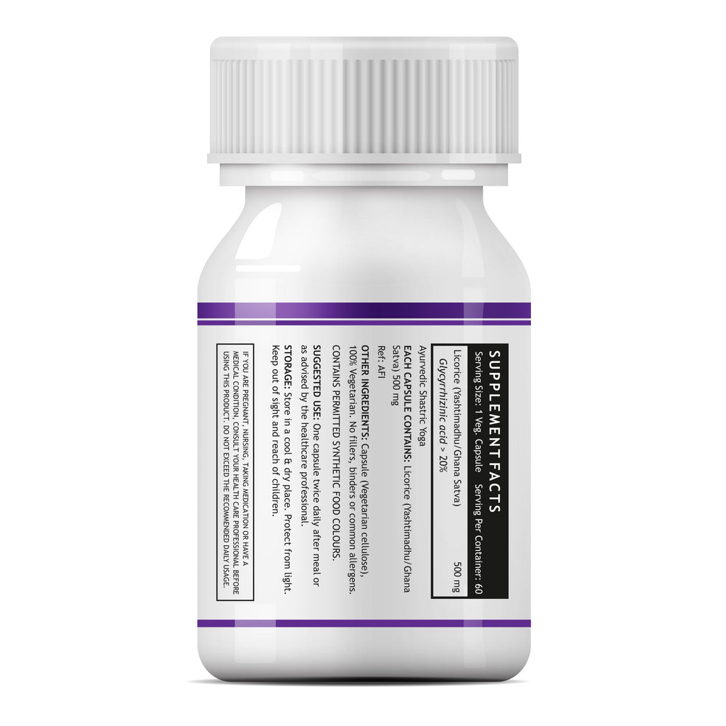 INLIFE Licorice Root Extract Standardized 500 mg - 60 Vegetarian Capsules - image 4