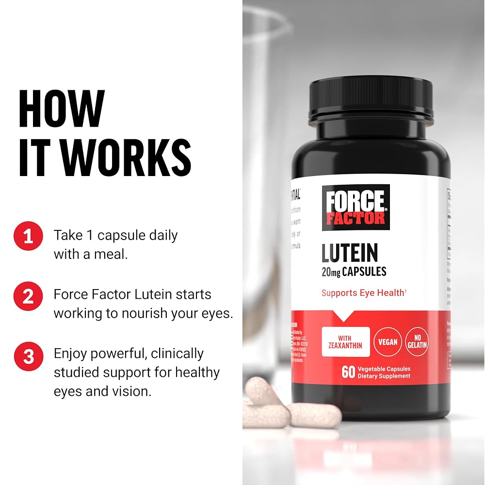 Force Factor Lutein and Zeaxanthin Eye Vitamins - 60 Capsules - image 3