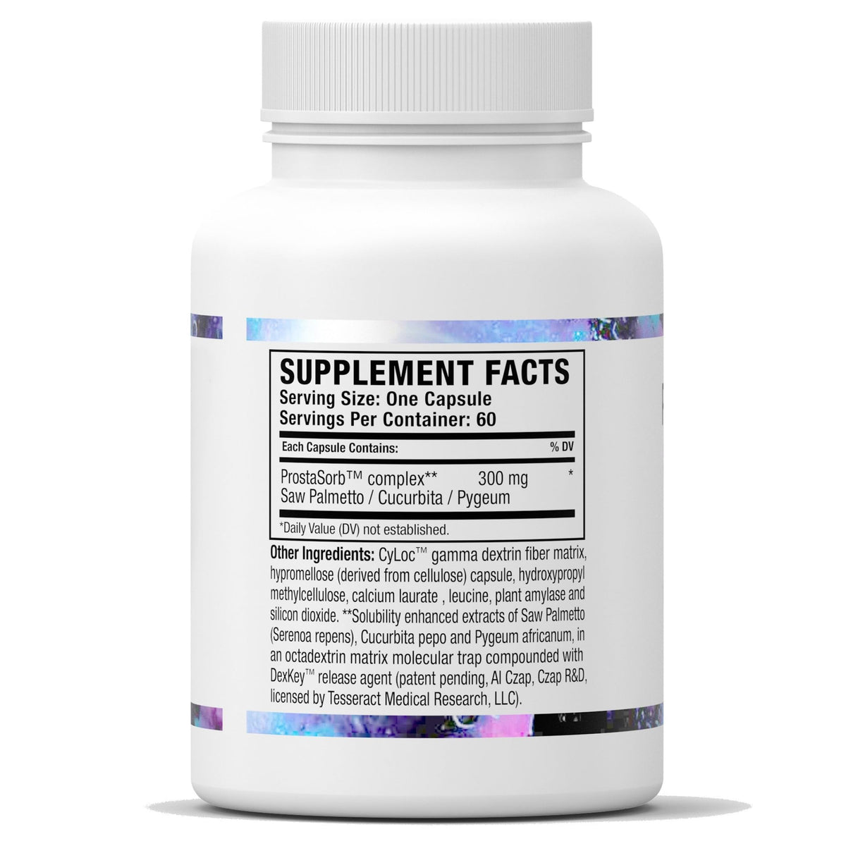 Tesseract ProstaSorb Prostate Support for Men - 60 Capsules - image 9
