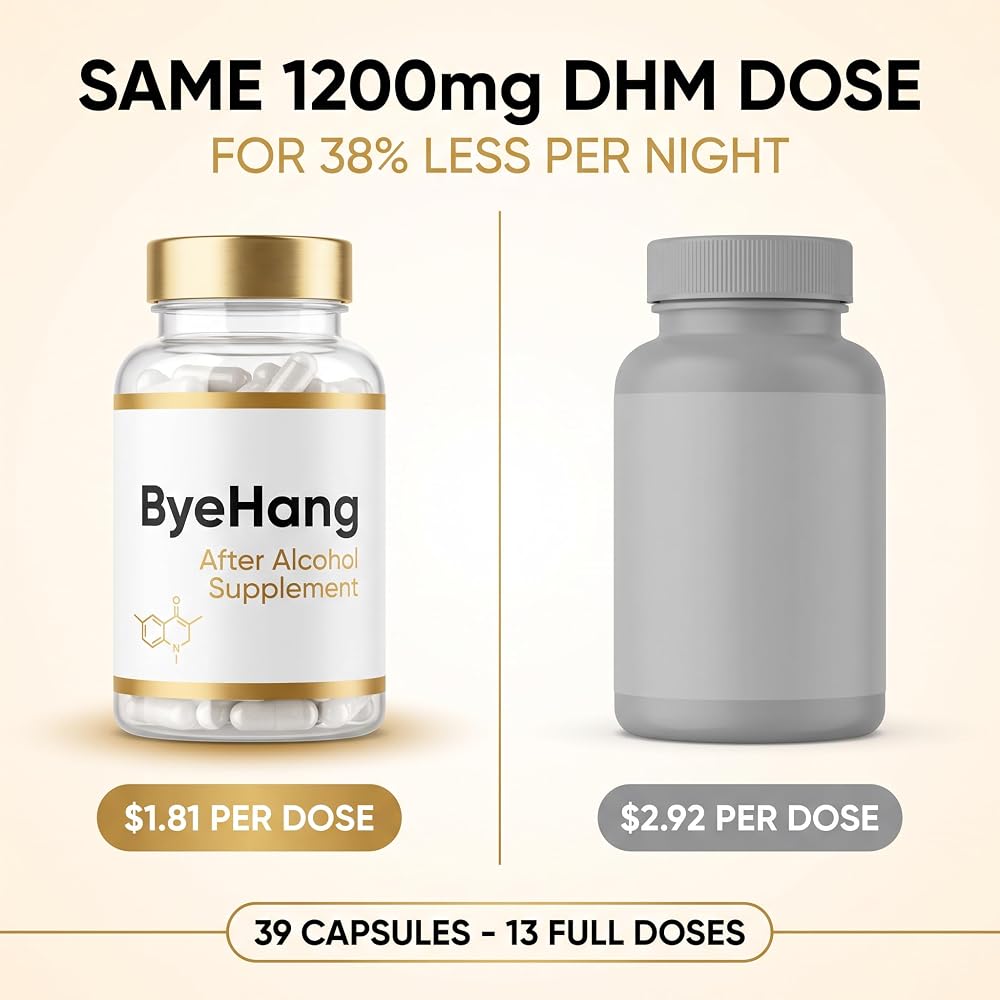 ByeHang Post-Drinking DHM 1200mg Liver Support - 39 Capsules - image 2