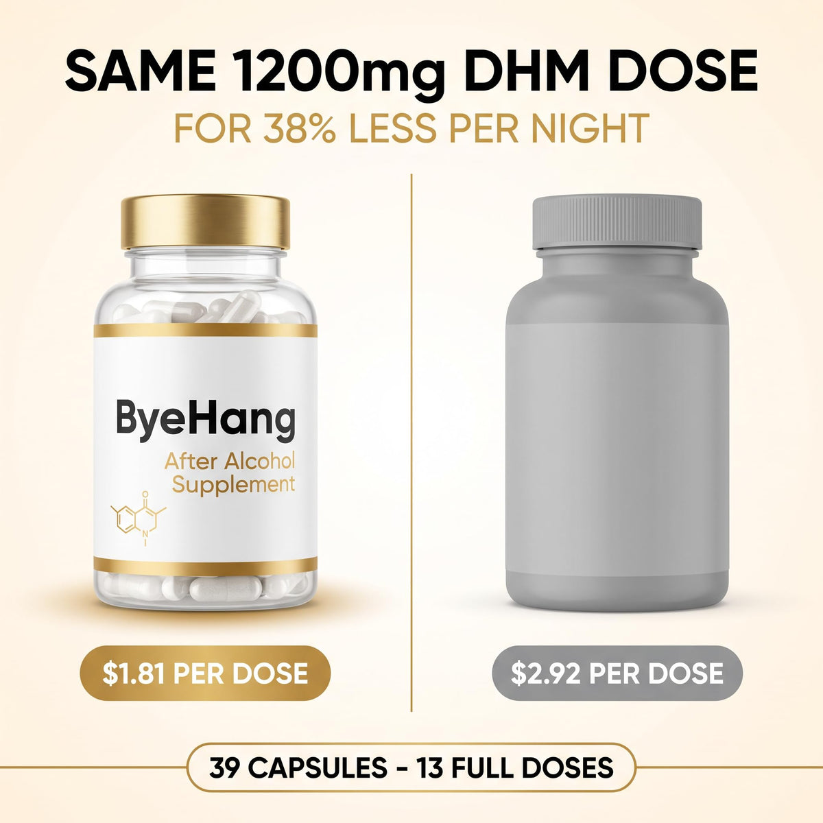 ByeHang Post-Drinking DHM 1200mg Liver Support - 39 Capsules - image 2