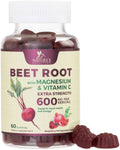Nature's Nutrition Beet Root Gummies for Energy & Heart Health - 60 Gummies