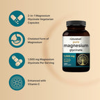 NatureBell Pure Magnesium Glycinate 1000mg - 240 Vegetarian Capsules - image 4