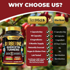 Tenmido Berberine Supplement 8-in-1 Formula - 90 Capsules - image 4